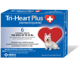 Tri-Heart Plus for Dogs up to 25lbs, 6mnth