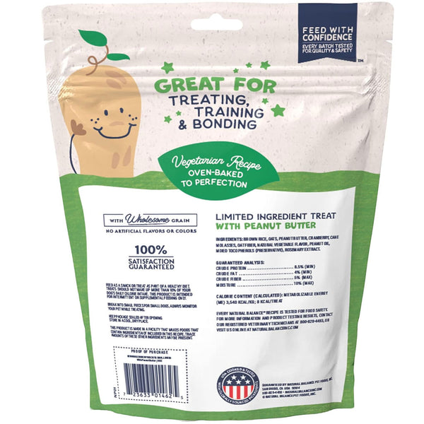 Natural Balance Pet Foods Rewards Bite-Size Crunchy Biscuits Small Breed Dog Treats Peanut Butter