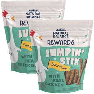 Natural Balance Rewards Jumpin' Stix Soft & Chewy with Real Chicken Dog Treats 4oz, 2pack