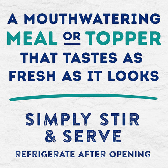 Text on a white background describing a product with blue and green text.