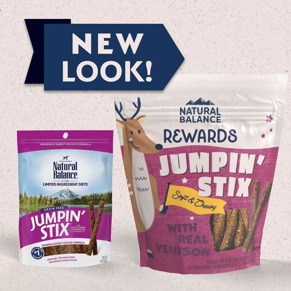 Natural Balance Rewards Jumpin' Stix Soft & Chewy with Real Venison Dog Treats