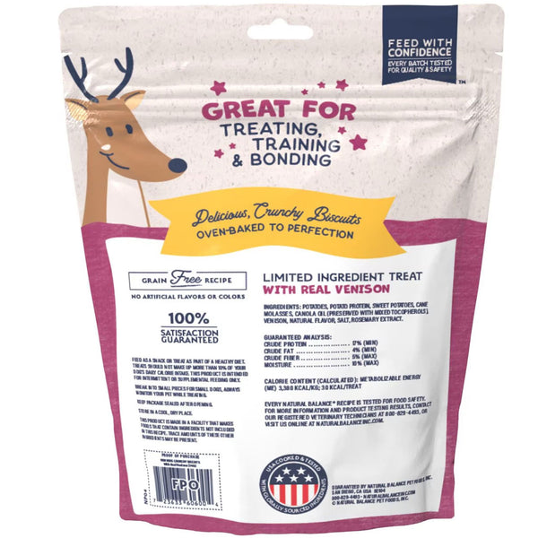 Natural Balance Rewards Crunchy Biscuits with Real Venison Dog Treats