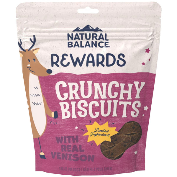 Natural Balance Rewards Crunchy Biscuits with Real Venison Dog Treats