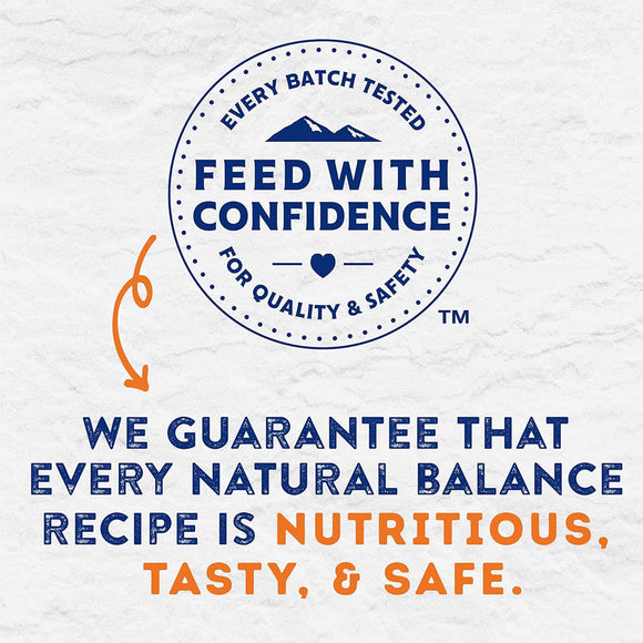 Logo and text on a textured white background, promoting confidence in product quality and safety.