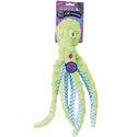 Ethical Skinneeez Extreme Stuffing-Free Squeaky Octopus Plush Dog Toy, Color Varies, 16" green