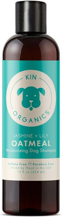 kin+kind Organics Jasmine & Lily Oatmeal Shampoo for Dogs (12 oz)