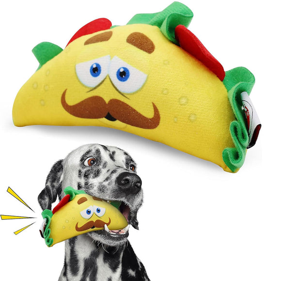 Spot Fun Food Plush Dog Toy Taco Multi-Color, Small