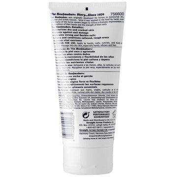 Mane'n Tail Hoofmaker Hand & Nail Moisturizer backside