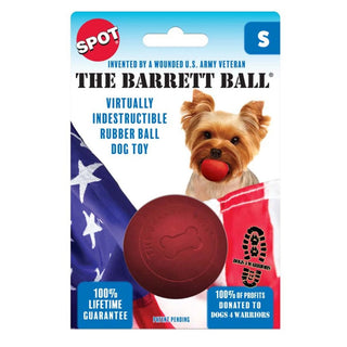 Spot Barrett Ball Dog Toy Red Small, 2.5"