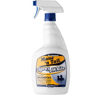 Mane 'n Tail Shine 'n White Spray on Shampoo plus Conditioning Blue Toning Shampoo