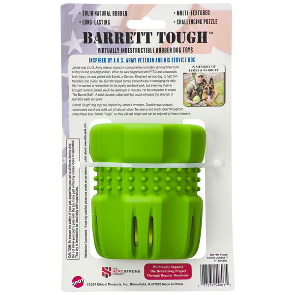 Spot Barrett Tough Tennis Jumble Dog Toy Green