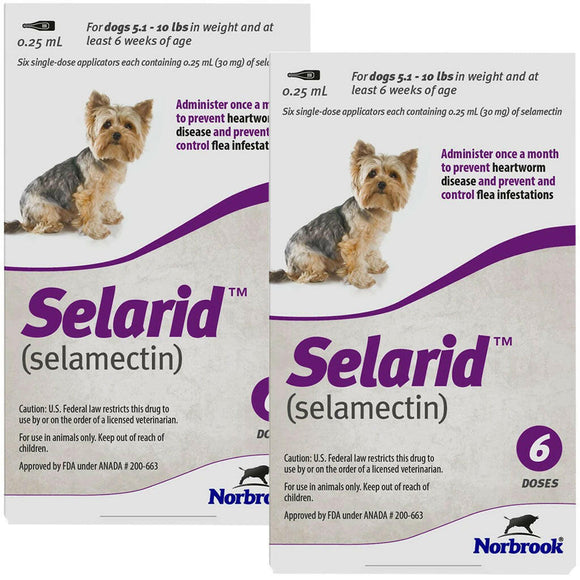 Selarid for Dogs 5.1-10 lbs 12 doses