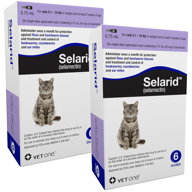 Selarid for Cats 5.1-15 lbs Pet Medicine.