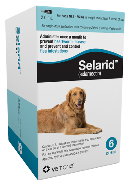 Selarid for Dogs 40.1-85 lbs Pet Medicine.