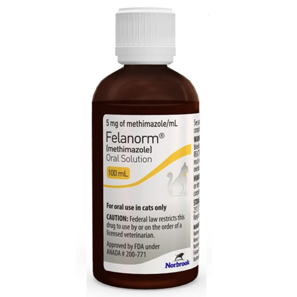 Felanorm Oral Solution for Cats (methimazole) 5mg/ml 100ml