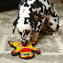 Outward Hound Invincible Gecko 4 Stuffingless Durable Squeaker Red / Orange Dog Toy (Large)