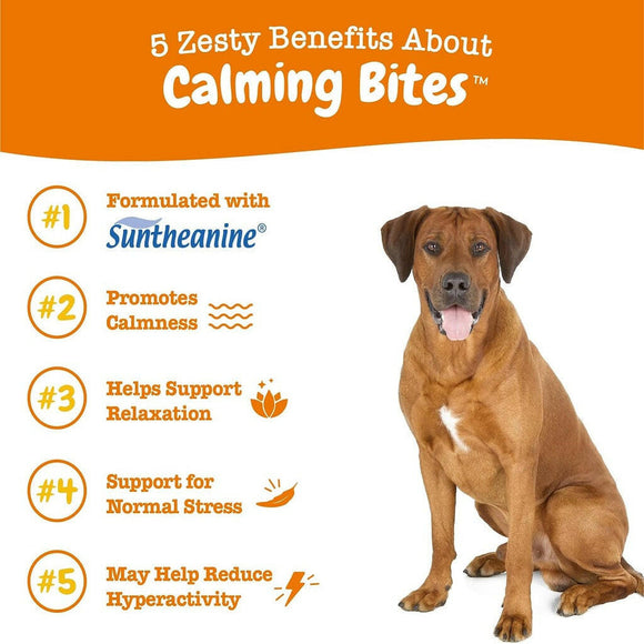 Zesty Paws Calming Bites Peanut Butter Flavored Chews for Dogs (90 ct)