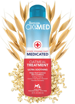 Tropiclean OxyMed Medicated Oatmeal Treatment Soothing Rinse For Pets (20 oz)