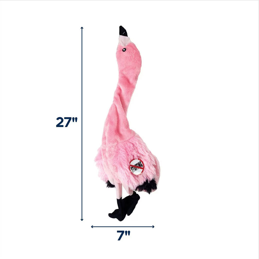 Ethical Skinneeez Exotic Series Pink Flamingo Plush Dog Toy