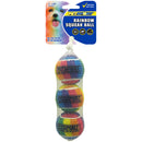 Petsport USA Rainbow Squeak Ball Dog Toy 1.8 inch