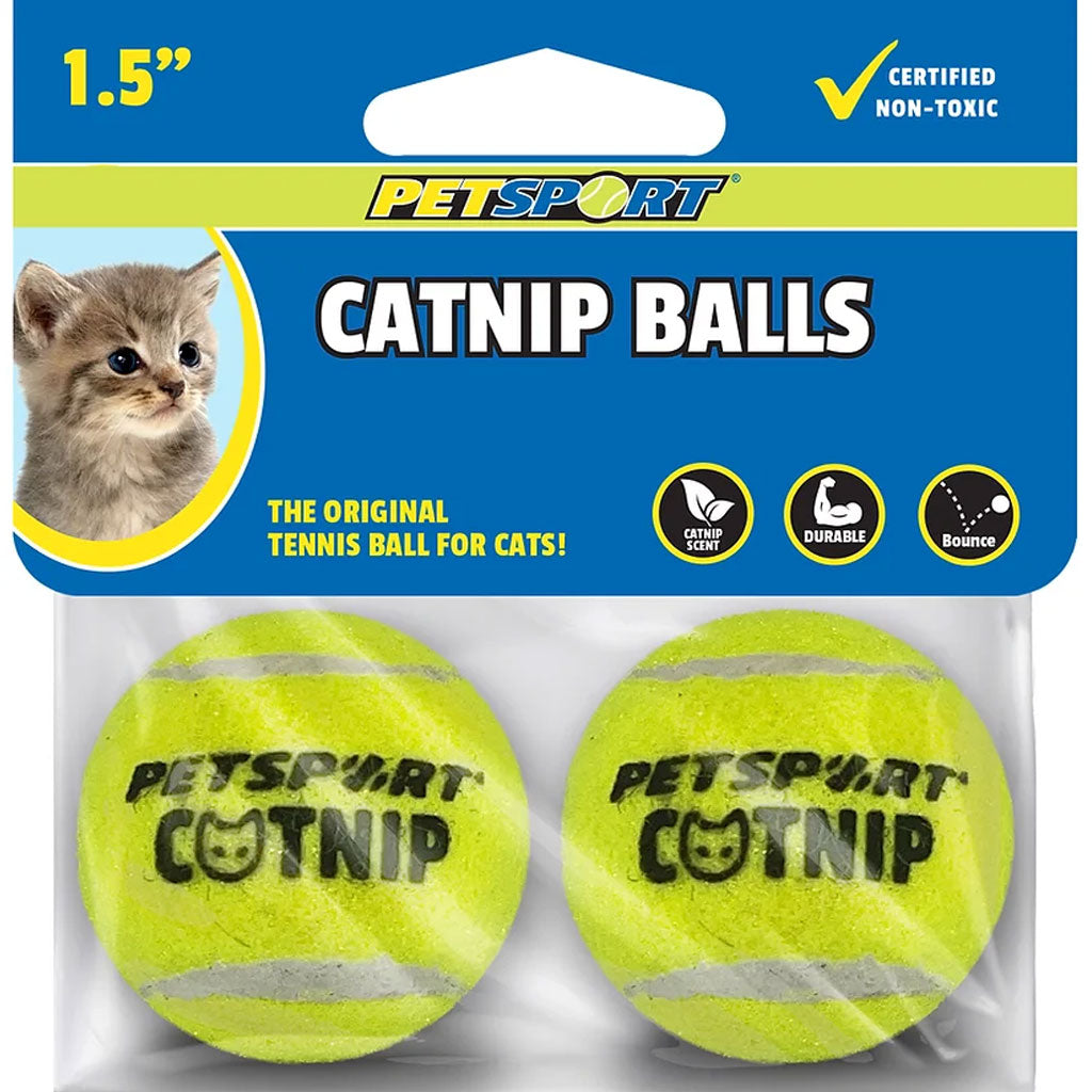 Petsport USA Catnip Balls Toys for Cats, 1.5", 2-pack