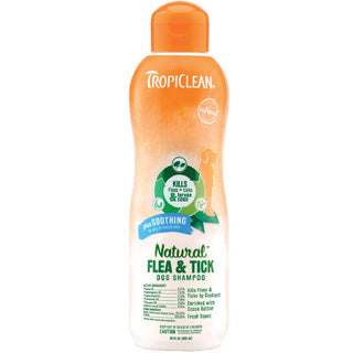Tropiclean Natural Flea & Tick Shampoo Soothing For Dogs (20 oz)