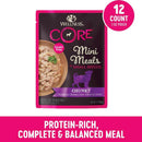 Wellness CORE Grain-Free Small Breed Mini Meals Chunky Chicken & Chicken Liver in Gravy Wet Dog Food (3 oz x 12 pouches)