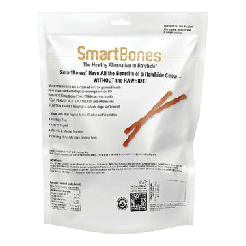 SmartBones Twist Sticks Peanut Butter Dog Treats (50 sticks)