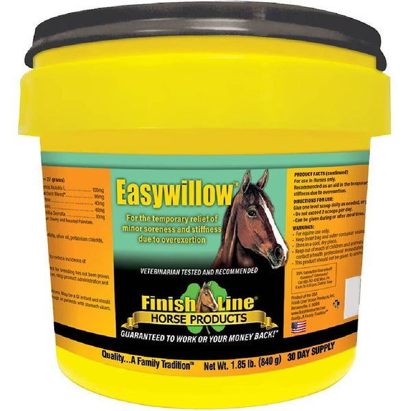 Finish Line Easywillow Soreness & Stiffness Relief Horse Supplement (1.85 lb, 30 Day Supply)