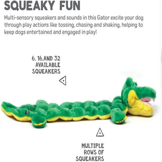Outward Hound Squeaker Mat Long Body Gator Green Toy For Dog (Extra Large)