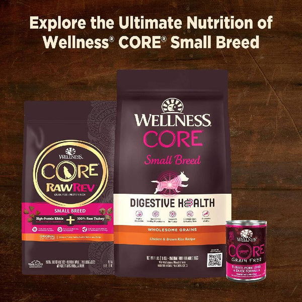 Wellness CORE Grain-Free Small Breed Mini Meals Chunky Chicken & Chicken Liver in Gravy Wet Dog Food (3 oz x 12 pouches)