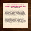 Wellness CORE Grain-Free Small Breed Mini Meals Chunky Chicken & Chicken Liver in Gravy Wet Dog Food (3 oz x 12 pouches)
