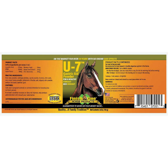 Finish Line U-7 Gastric Aid Powder Horse Supplement (1.6 lb)