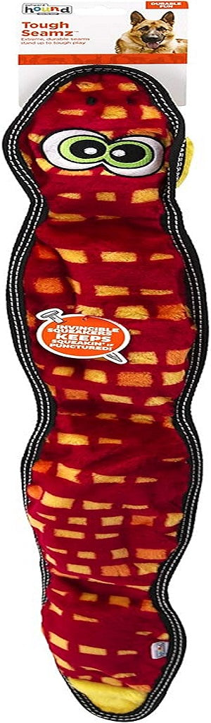 Outward Hound Toughseams Snake 6 Squeaker Red Toy For Dog (Extra Large)