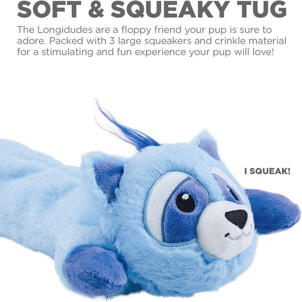 Outward Hound Longidudes Raccoon Plush & Squeaky Tug Toy For Dog