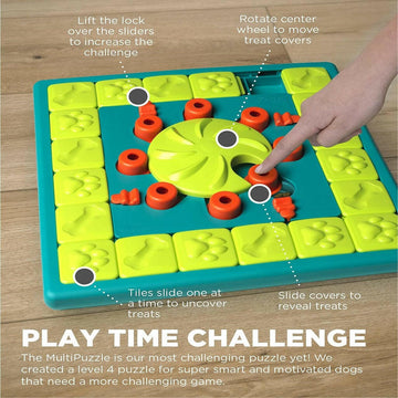 Outward Hound MultiPuzzle Interactive Treat Puzzle Toy For Dog (Expert Level)