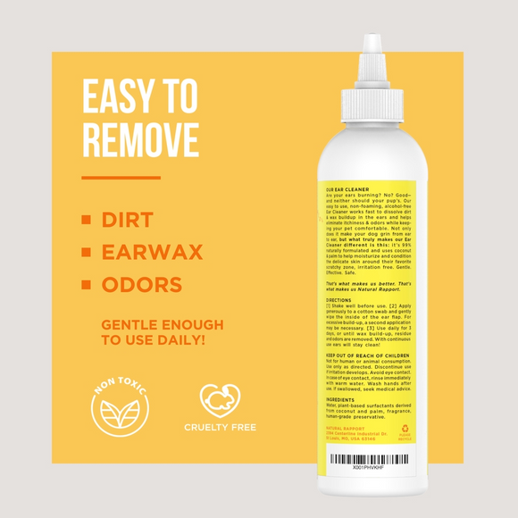 Natural Rapport The Only Ear Cleaner Dogs Need