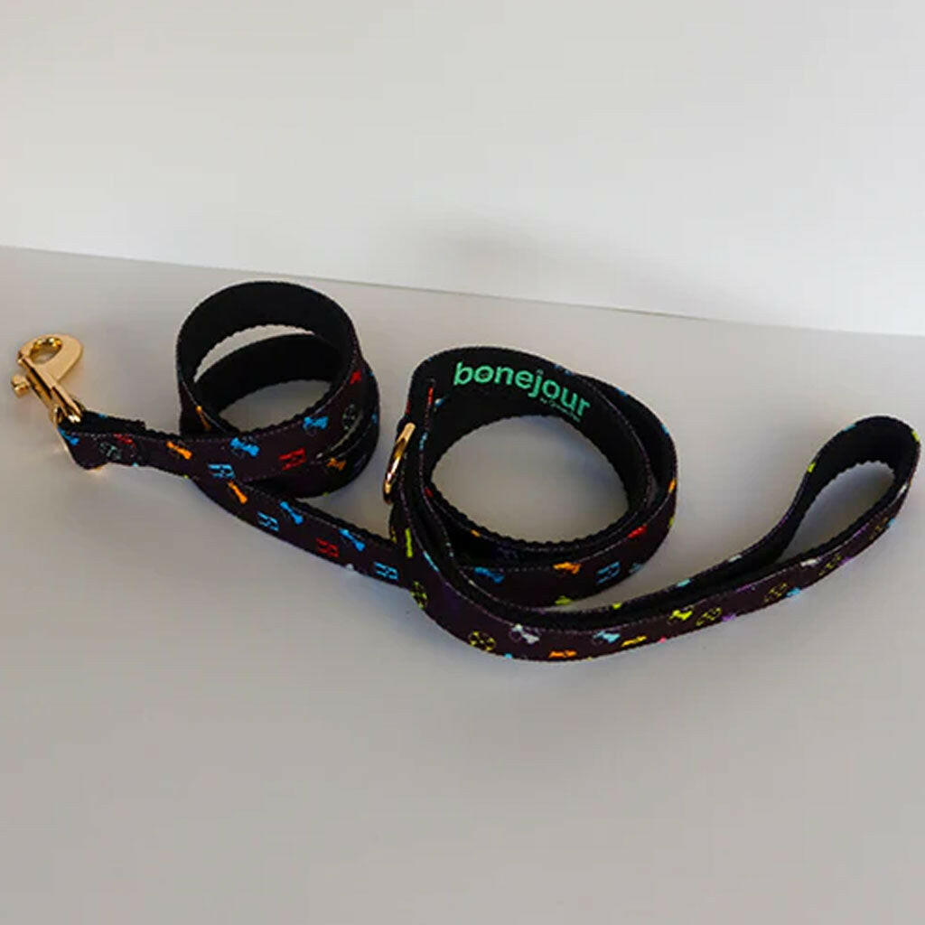 Green Pet Bonejour Dog Leash black