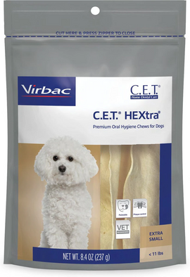 C.E.T. HEXtra Dental Chews for Extra Small Dogs Under 11 lbs - 30 chews - Dog Dental Care 1