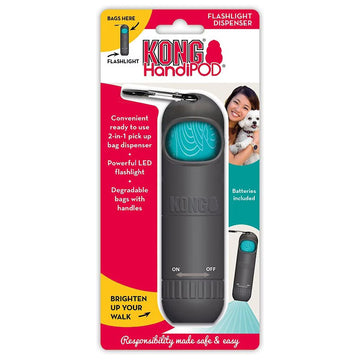 KONG HandiPOD Flashlight & Dog Poop Bag Dispenser, Regular