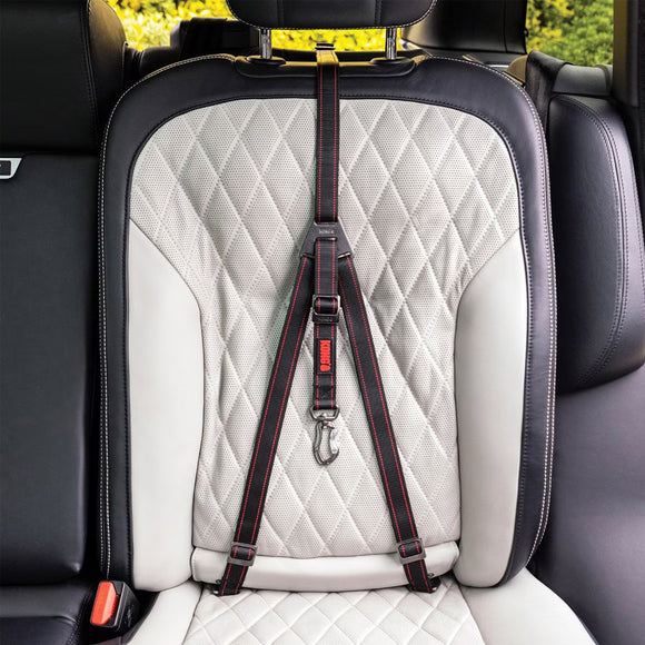 Car seat cover with quilted design and harness system on a car seat
