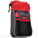 Black and red KONG dog treat pouch on a white background