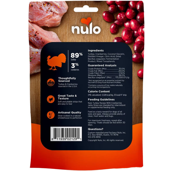 Nulo pet food package with ingredients and analysis details on a white background