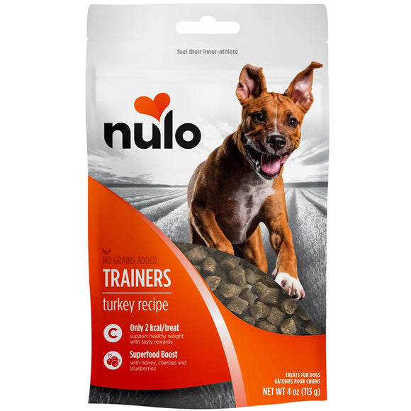 Nulo dog food package with a dog on the label