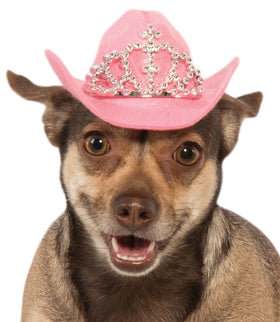Buy pink-w-tiara Pets Cowboy Hat - Various Colors