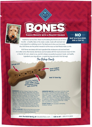 Blue Buffalo Bones Classic Biscuits For Large Dogs (16 oz)