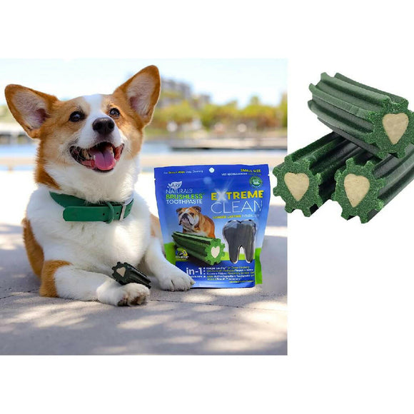 Ark Naturals 4-in-1 Extreme Clean Longer Lasting Brushless Toothpaste Dental Chews for Small Dogs (12 oz)