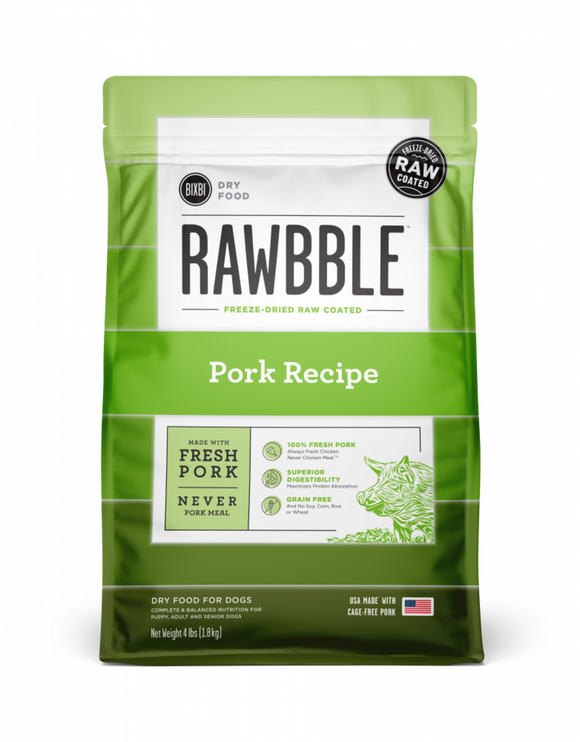 Bixbi Rawbble Kibble Grain Free Pork Dog Food