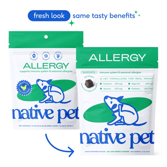 Native Pet Allergy Seasonal Skin Allergies Supplement for Dogs