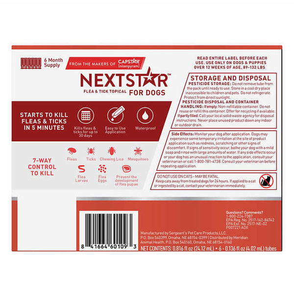 nextstar flea and tick topical for dogs